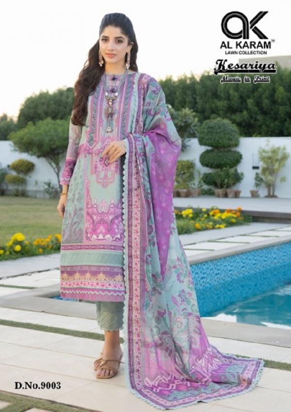 Al Karam Kesariya Vol 9  Lawn Cotton Dress Material Collection